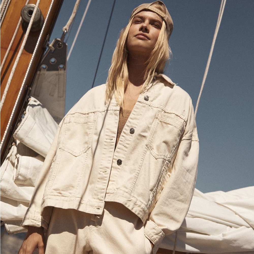 We the free opal swing denim jacket - XS